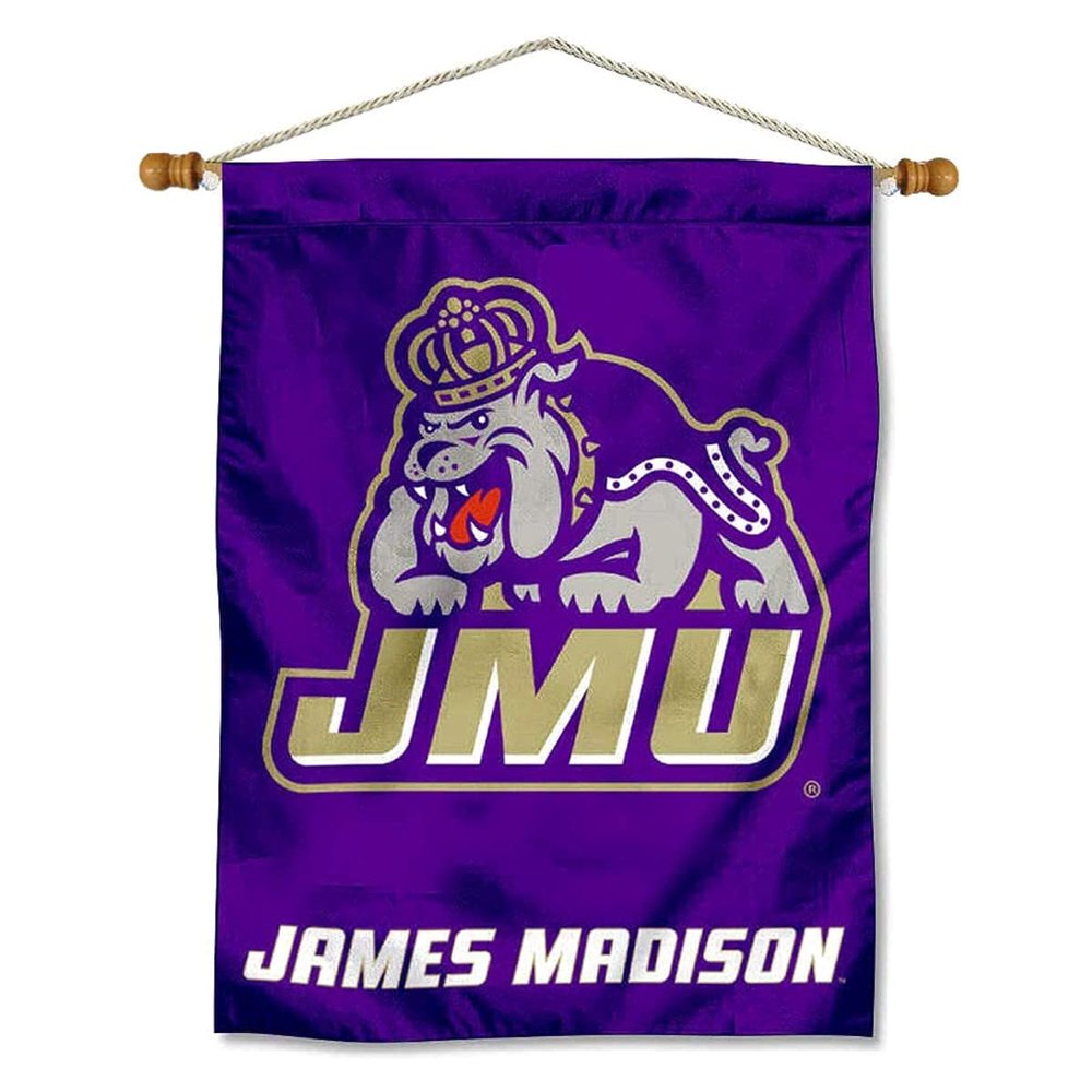 James Madison Dukes Banner with Hanging Pole