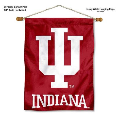 Indiana Hoosiers Banner with Hanging Pole