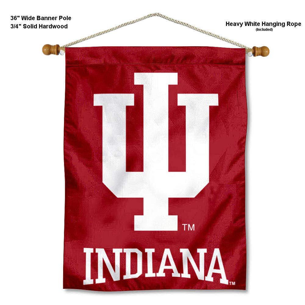 Indiana Hoosiers Banner with Hanging Pole