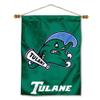 Tulane Green Wave Banner with Hanging Pole view 1