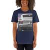 1967 Stang Hardtop American Classic Muscle Car Short-Sleeve Unisex T-Shirt Navy view 2