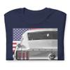 1967 Stang Hardtop American Classic Muscle Car Short-Sleeve Unisex T-Shirt Navy view 4