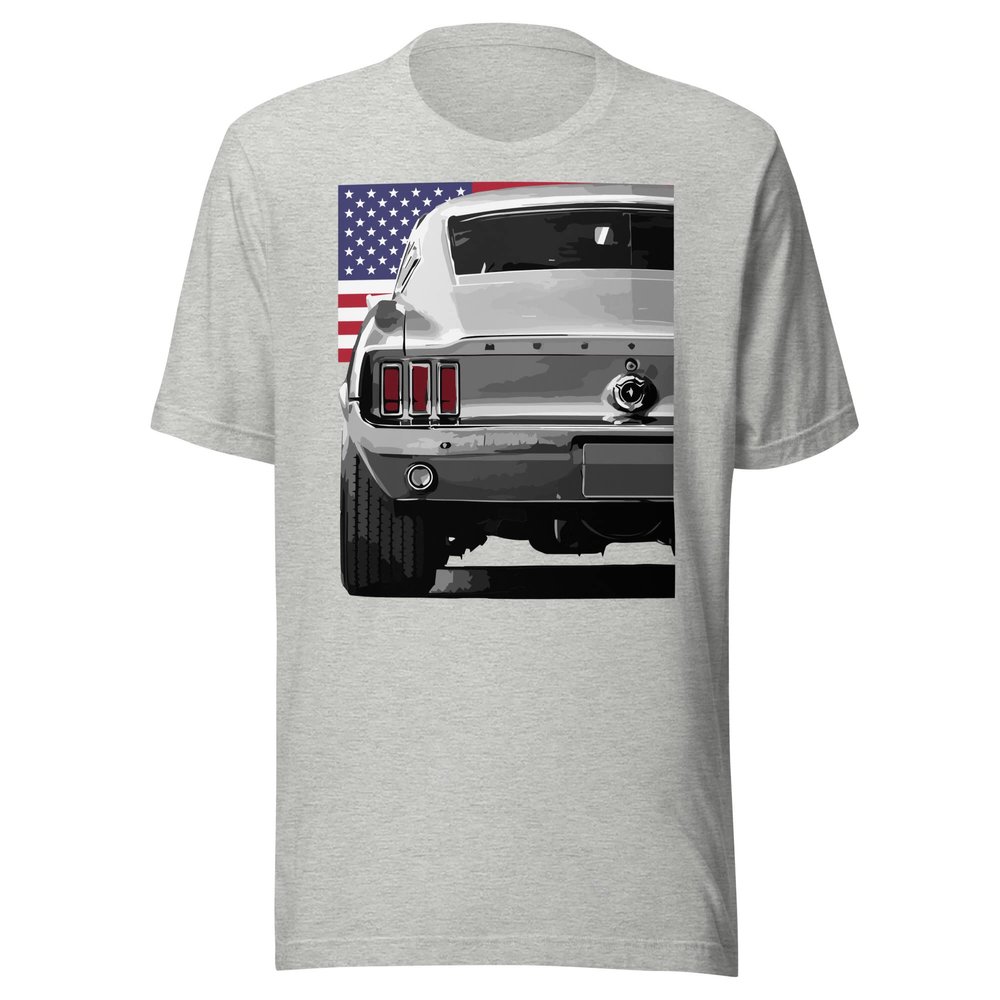 1967 Stang Hardtop American Classic Muscle Car Short-Sleeve Unisex T-Shirt Sport Grey