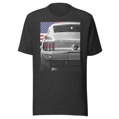 1967 Stang Hardtop American Classic Muscle Car Short-Sleeve Unisex T-Shirt Dark Heather