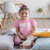 Big Sister Shirt Big Sister Announcement Toddler Shirts Promoted to Girls Outfit (White on Pink, 4 Years) view 4