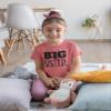 Big Sister Shirt Big Sister Announcement Toddler Shirts Promoted to Girls Outfit (Black on Mauve, 5 Years) view 3