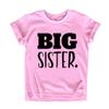 Big Sister Shirt Big Sister Announcement Toddler Shirts Promoted to Girls Outfit (Black on Pink, 2 Years) view 1