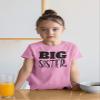 Big Sister Shirt Big Sister Announcement Toddler Shirts Promoted to Girls Outfit (Black on Pink, 2 Years) view 3