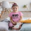 Big Sister Shirt Big Sister Announcement Toddler Shirts Promoted to Girls Outfit (Black on Pink, 2 Years) view 4