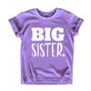 Big Sister Shirt Big Sister Announcement Toddler Shirts Promoted to Girls Outfit (White on Purple, 4 Years) view 1