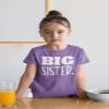 Big Sister Shirt Big Sister Announcement Toddler Shirts Promoted to Girls Outfit (White on Purple, 4 Years) view 3