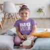 Big Sister Shirt Big Sister Announcement Toddler Shirts Promoted to Girls Outfit (White on Purple, 4 Years) view 4