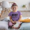 Big Sister Shirt Big Sister Announcement Toddler Shirts Promoted to Girls Outfit (Black on Purple, 2 Years) view 4