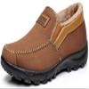 Asifn Men's Moccasins Slippers Memory Foam Slip on Loafers Fur Lined House Shoes Indoor Outdoor Winter Brown 9.5 US