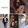 MAXJULI Oversized Sunglasses for Women Men UV Protection (C1 Black Frame/Grey Lens) view 2