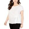 Style & Co. Side Tie Top Winter White S view 1