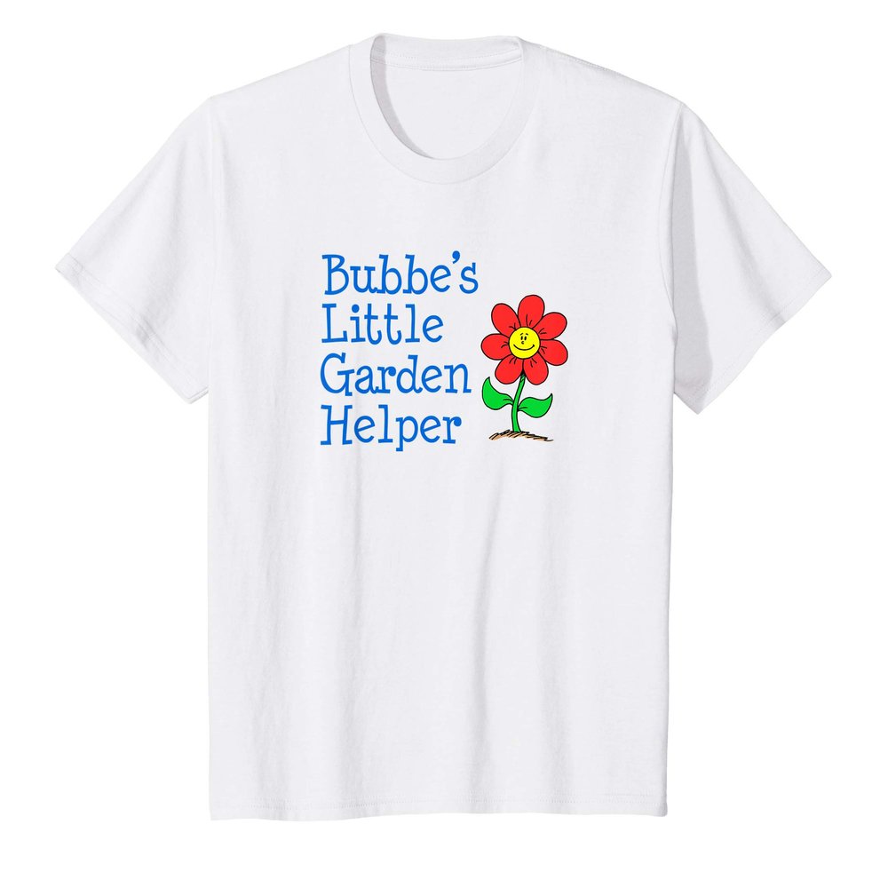 Kids Bubbe's Little Garden Helper Granddaughter Girl Flower T-Shirt