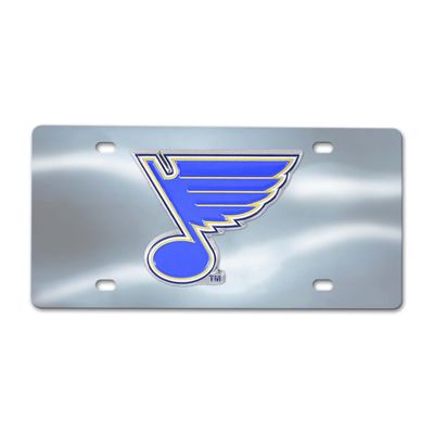 FANMATS 27548 St. Louis Blues Stainless Steel Front License Plate with Large 3D Molded Team Metal Emblem