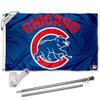 Chicago Baseball Team Walking Bear Flag Pole and Bracket Set view 1