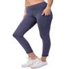 Ashen Fane Full Length High Waist Super Soft Workout Yoga Fitness Pants with Pockets, Vintage Denim, Small view 2