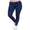 Ashen Fane Full Length High Waist Super Soft Workout Yoga Fitness Pants with Pockets, Navy, Large view 1