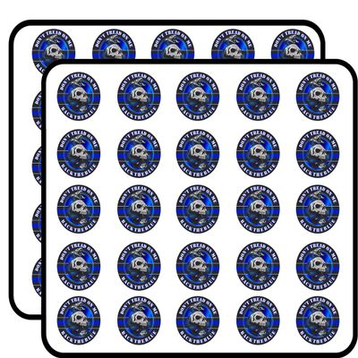 Back The Blue Don't Thread On Me Gadsden Flag Vinyl Stickers 1" Each 50 Pack Stickers Durable and Waterproof for Laptops, Cars, Phones