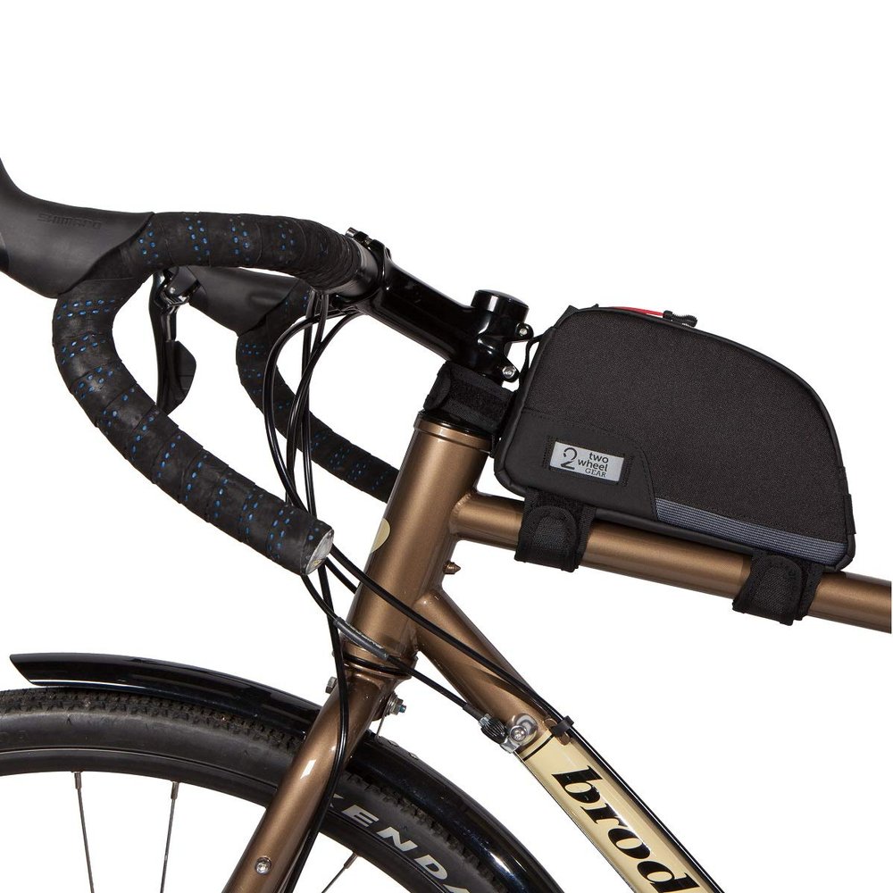 Two Wheel Gear - Commute Top Tube Frame Bag (1 L) - Water Resistant Gas Tank Style Bike Bag with Waterproof Zippers, Perfect for Mountain Biking, Commuting, and Touring