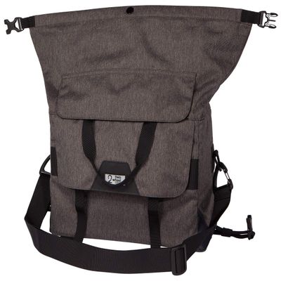 Two Wheel Gear - 4 in 1 Dayliner Box Bag (20 Liter) - Water Resistant Rolltop for Bike Handlebars, Rack Trunk or Basket with Shoulder Strap (Graphite Grey)