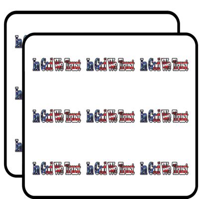 in God We Trust Vinyl Stickers 2" Each 18 Pack Stickers Durable and Waterproof for Laptops, Cars, Phones