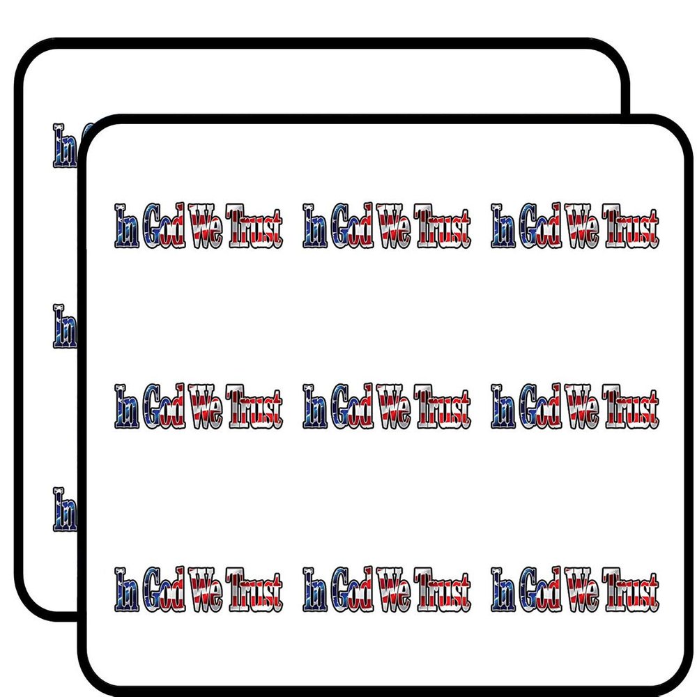 in God We Trust Vinyl Stickers 2" Each 18 Pack Stickers Durable and Waterproof for Laptops, Cars, Phones