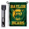Baylor Bears New Bear Garden Flag with Pole Stand Holder view 1