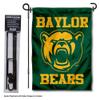 Baylor Bears New Bear Garden Flag with Pole Stand Holder view 2