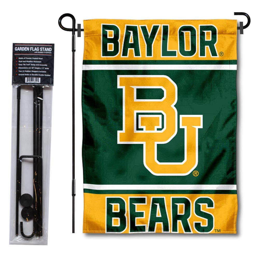 Baylor Bears Garden Flag with Stand Holder