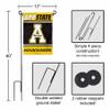 Appalachian State Mountaineers Garden Flag with Stand Holder view 3