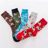 Colorful Dog Socks Men's Socks Casual Cotton Socks Casual Men's Socks-Coffee Shar Pei_Euro code: 41-46 view 4