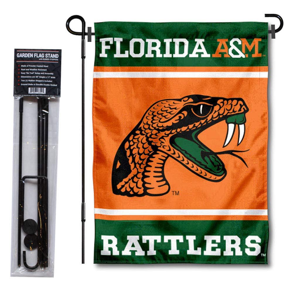 Florida A&M Rattlers Garden Flag with Stand Holder