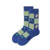 SUNS Cartoon illustration socks plaid colorful cute autumn and winter men's socks women's socks combed cotton socks-black_One size view 2