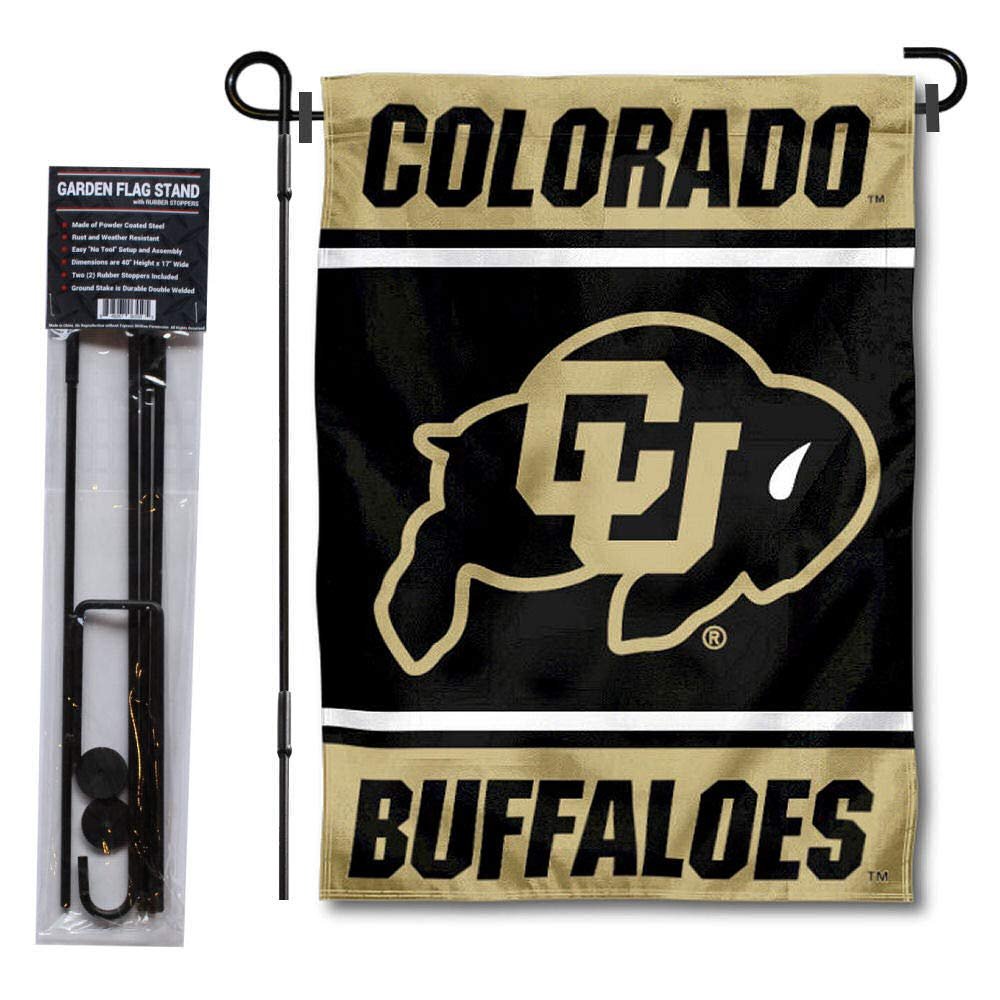Colorado Buffaloes Garden Flag with Stand Holder