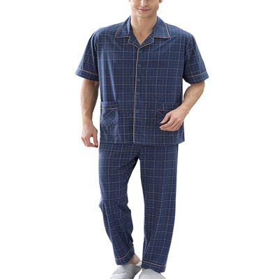 Only Faith Men's Short Sleeve Viscose Pajama Sleepwear Set (XL, Co1)