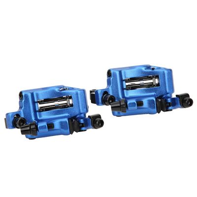 Hydraulic Disc Aluminium Alloy No Hydraulic Disc Brakes Levers Calipers Front Rear Brake Set(Blue)