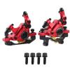 Hydraulic Disc Aluminium Alloy No Hydraulic Disc Brakes Levers Calipers Front Rear Brake Set(red) view 3
