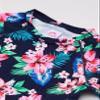 Kanu Surf Girls' Long Sleeve Rashguard UPF 50+ Two Piece Swim Set, Peggy Crop Navy, 6 view 3