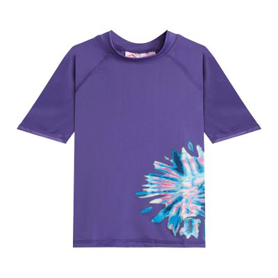Kanu Surf girls Karlie Upf 50+ Sun Protective Rashguard Swim Rash Guard Shirt, Camille Purple, 14-16 US