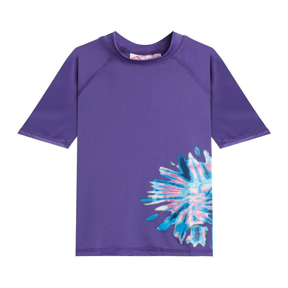 Kanu Surf girls Karlie Upf 50+ Sun Protective Rashguard Swim Rash Guard Shirt, Camille Purple, 14-16 US