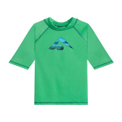 Kanu Surf boys Haywire Upf 50+ Sun Protective Rashguard Swim Rash Guard Shirt, Nova Green, 14-16 US