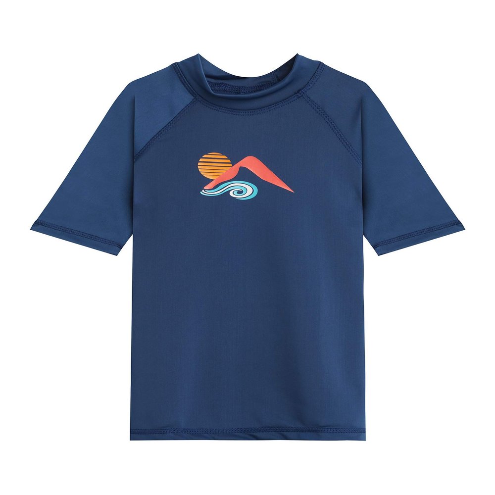 Kanu Surf Girls' Karlie UPF 50+ Sun Protective Rashguard Swim Shirt, Peggy Navy, 12