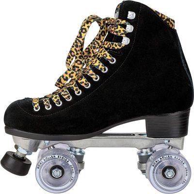 Moxi Panther Roller Skates for Women - Durable High-Top Design with Suede Skate Boots, Dri-Lex Lining, and Versatile, Smooth Cushioning Wheels - Black Suede, Size 7