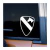 1st Cavalry Patch Vinyl Decal (White, 12 inches Tall) view 1