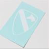 1st Cavalry Patch Vinyl Decal (White, 12 inches Tall) view 2