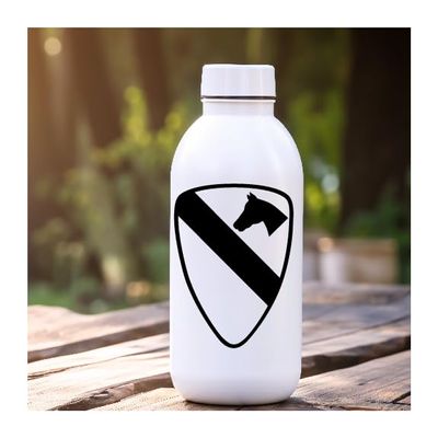 1st Cavalry Patch Vinyl Decal (Black, 4 inches Tall)